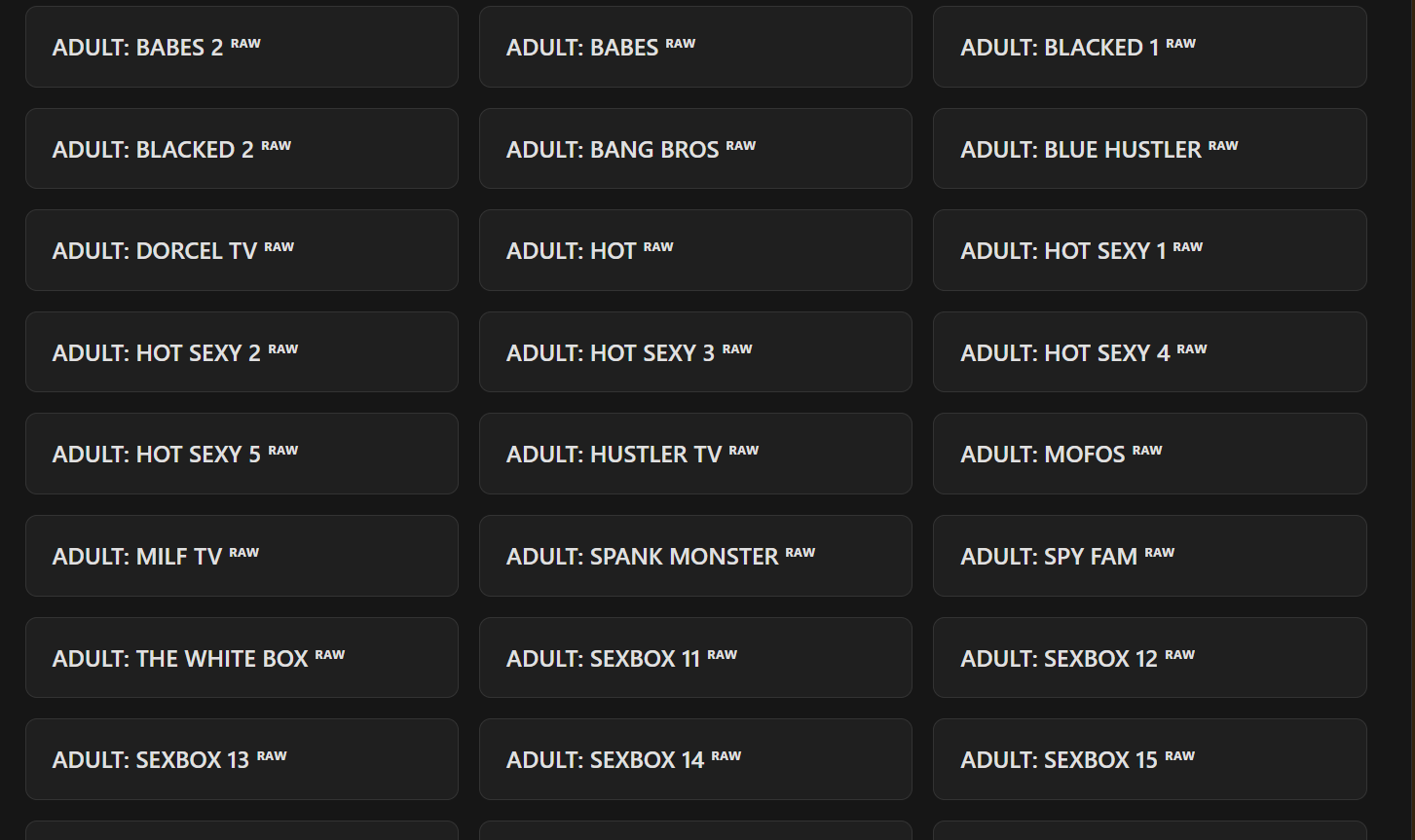 adult content channels